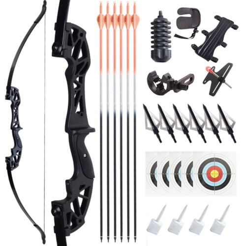 CocoBaby 40LBS Takedown Recurve Bow and Arrows Set 53" Right Handed Shooting Practice Kit