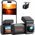 thumbnail image 1 of CocoBear 4K Dash Cam Front and Rear with WiFi 6, Dual 4K+1080P Recording, 2.99" IPS Display, APP Control, Night Vision WDR, G-Sensor, Loop Recording, 24H Parking Mode, Type-C, 1 of 10