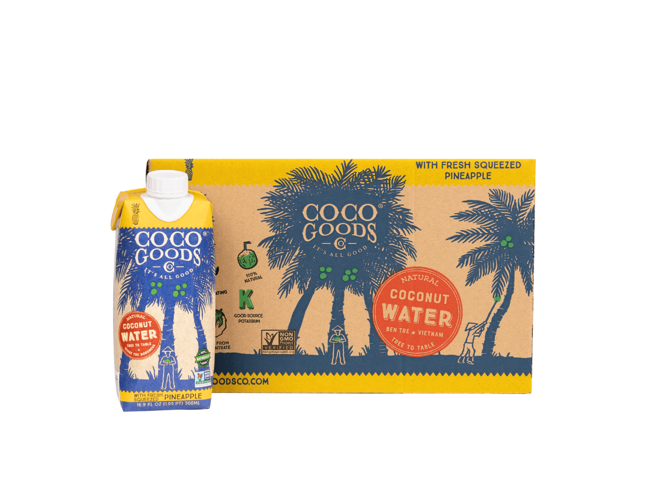 CocoGoods Natural Coconut Water with Fresh Pineapple Juice 16.9 fl. oz ...