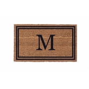 CocoMatsNMore Monogram O Vinyl Backed Black Double Border Doormats 38" x 60"