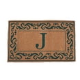 thumbnail image 1 of CocoMatsNMore Monogram (X) Green Rolling Scrolls Border Doormats 22" x 36", 1 of 1