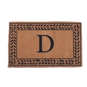 CocoMatsNMore Monogram Y Black Leafy Vines Border Doormats 38" x 60"