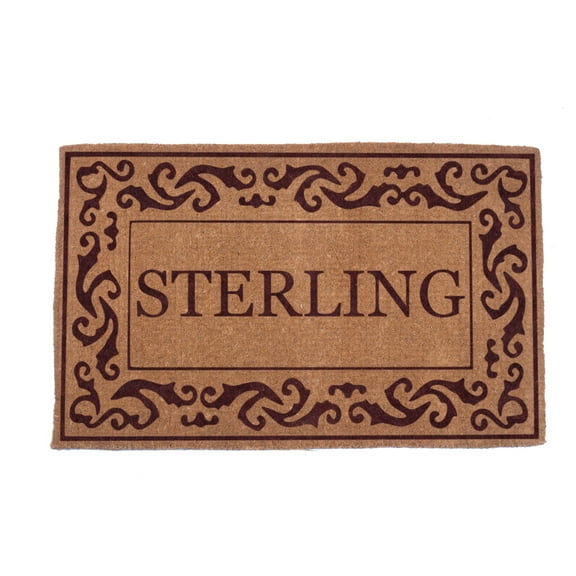 CocoMatsNMore Personalized Brown Rolling Scrolls Doormats 38' x 60"