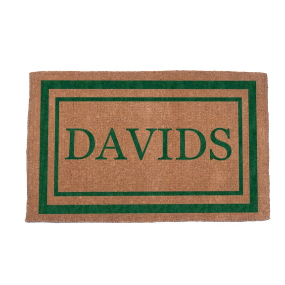CocoMatsNMore Personalized Green Classic Border Doormats 18" x 30"