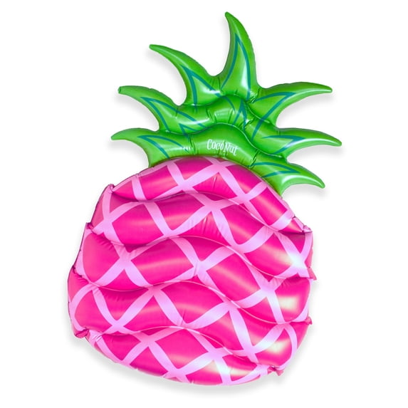 CocoNut Float: Sweet Pink Pineapple Pool Float -54" x 36", Inflatable Lounge, Anti-Leak, Durable, Party Water Accessory