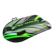 CocoNut Outdoor Green Typhon Toboggan Snow Sled - 48x31 Lime-Black-Silver, Winter Inflatable, Cold Resistant PVC, 200lb Cap, Kids-Teens-Adults 8+