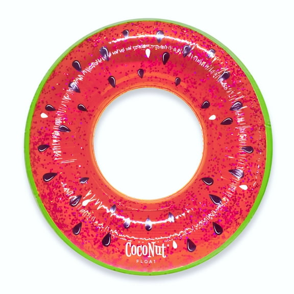 CocoNut Outdoor Juicy Watermelon Glitter - 42" x 42" Pool Float  Inflatable Pool Ring  Durable Long Lasting Lounge Tube and Water Toy  Fun Decoration for Parties, Events. Ages 8+