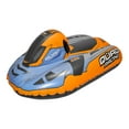 thumbnail image 1 of CocoNut Outdoor: Quad Racing Snowmobile Sled - Orange & Blue, 50x20" Inflatable Toboggan, Cold Resistant PVC, Outdoor, 200lb Cap, Kids-Teens-Adults 8+, 1 of 7
