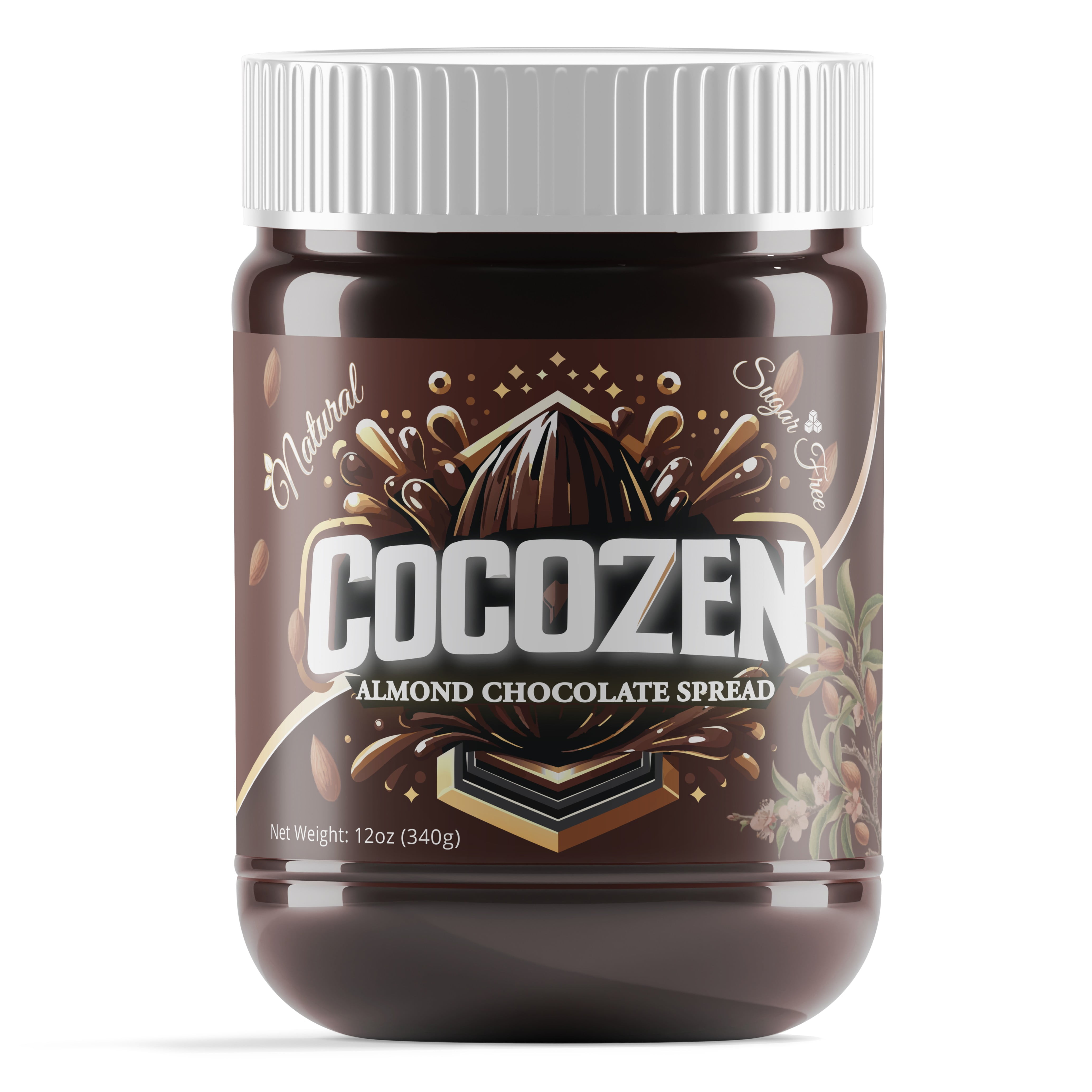 KG Food Company, CocoZen Almond Chocolate Spread, 12oz Jar