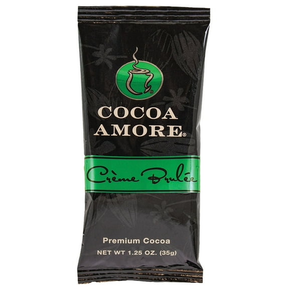 Cocoa Amore Crme Brulee Gourmet Cocoa 50 Packets Single Serve 1.25 oz Packets