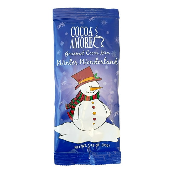 Cocoa Amore Winter Wonderland Gourmet Cocoa 50 Packets Single Serve 1.25 oz Packets