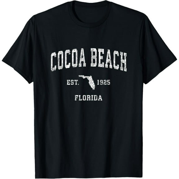 Cocoa Beach Florida FL Vintage Athletic Sports Design T-Shirt