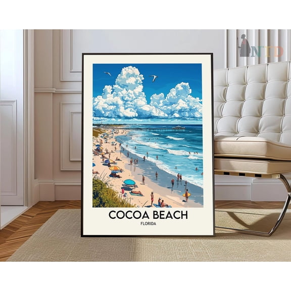 Cocoa Beach Print, Cocoa Beach Art, Cocoa Beach Poster, Cocoa Beach Photo, Cocoa Beach Poster Print, Cocoa Beach Decor Wall Art, Modern Wall Decor, 8x12 UNFRAMED