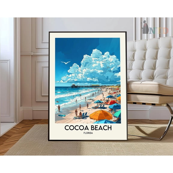 Cocoa Beach Print, Cocoa Beach Art, Cocoa Beach Poster, Cocoa Beach Photo, Cocoa Beach Poster Print, Cocoa Beach Decor Wall Art, Modern Wall Decor, 8x12 UNFRAMED