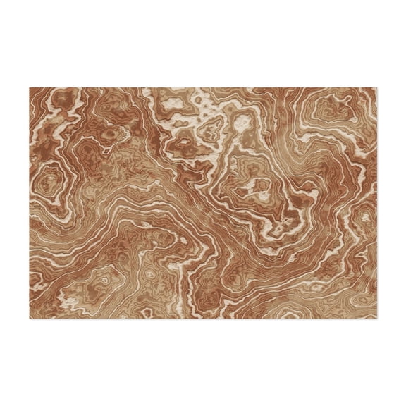 Cocoa Beige Marble Texture - Digital Art Abstract Pattern Geometric Minimalist Modern Art Desert Boho Unframed Wall Art Print 32 x 48 inches