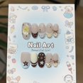 [Cocoa Brown Milk] Retro Brown Blue Yellow Playful Star Polka Dot ...