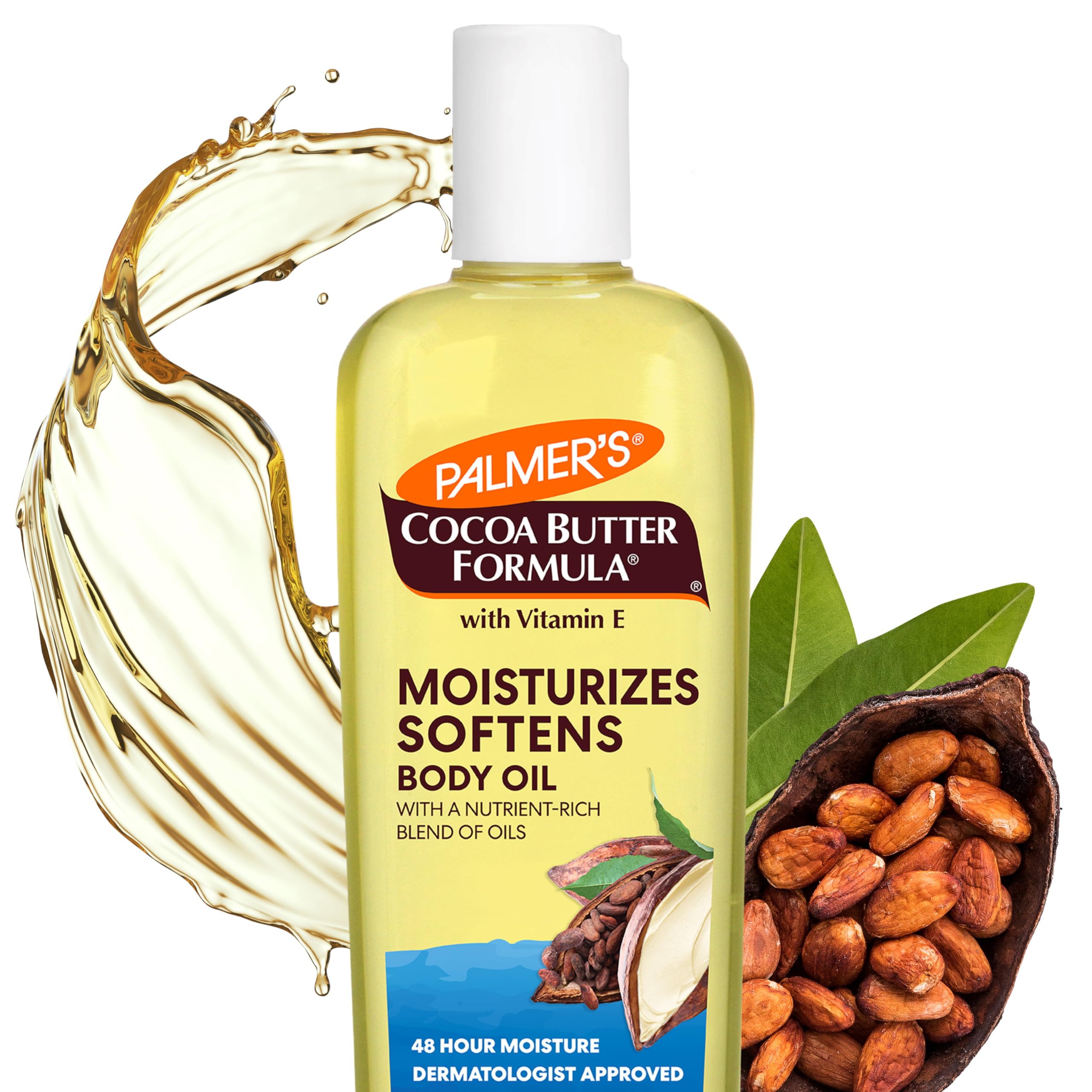 Cocoa Butter Moisturising Body Oil with Vitamin E. Instant Absorption