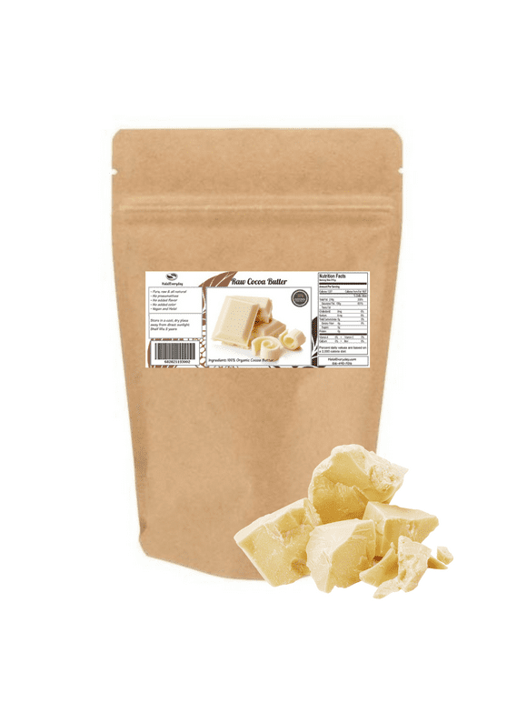 Cocoa Butter - Pure, Raw, Unprocessed. NON-GMO By SaaQin - 1lb