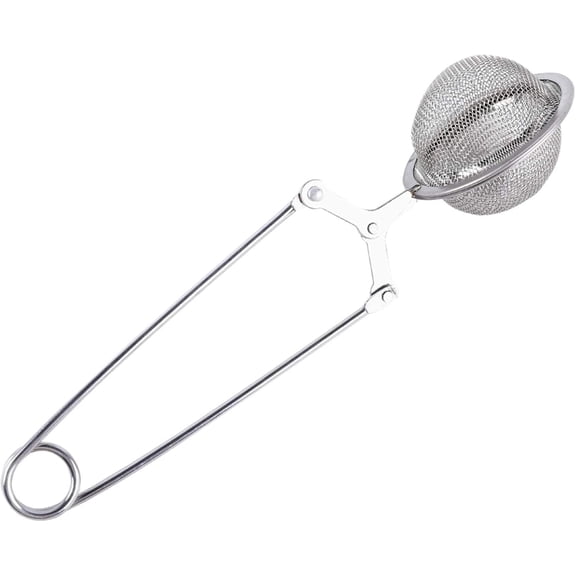 Cocoa Chocolate Flour Dispenser Sifter Dredger Sprinkler, Round Sphere Compact Stainless Steel Mesh Double Sided Spring Action For Baking Coffee Deserts, 0.6 OZ / 3.6 TSP