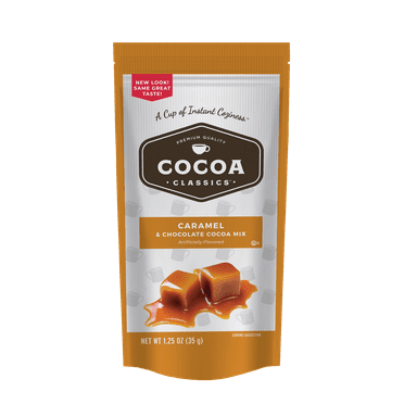 Cocoa Classics® Caramel & Chocolate Instant Hot Cocoa Mix, 1.25 oz. Packet, Serving Size: 1 (35g)