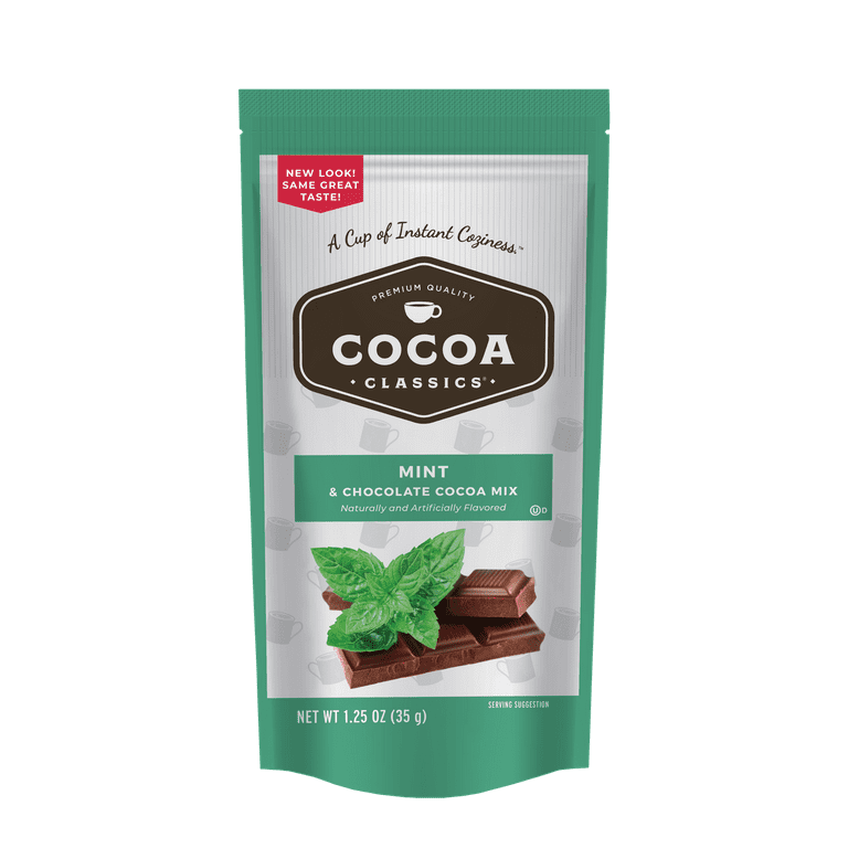 Cocoa Classics Mint Cocoa Mix, Hot Chocolate, Made with Nonfat