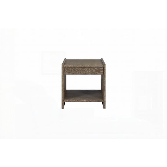 Cocoa Colored End Table with Soft Touch Self Closing Drawer Guides