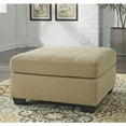 thumbnail image 1 of Cocoa Microfiber Ottoman, 1 of 2