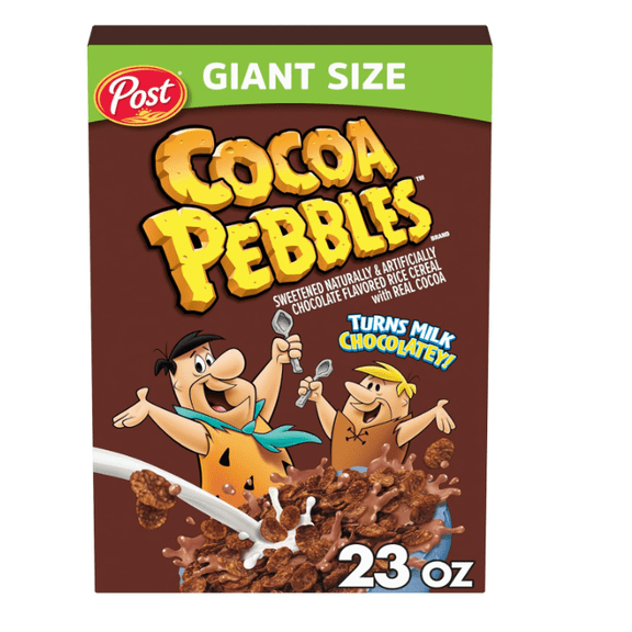 Cocoa PEBBLES Chocolate Cereal, Sweetened Rice Crunch Gluten-Free Kids Breakfast, 23 oz Box