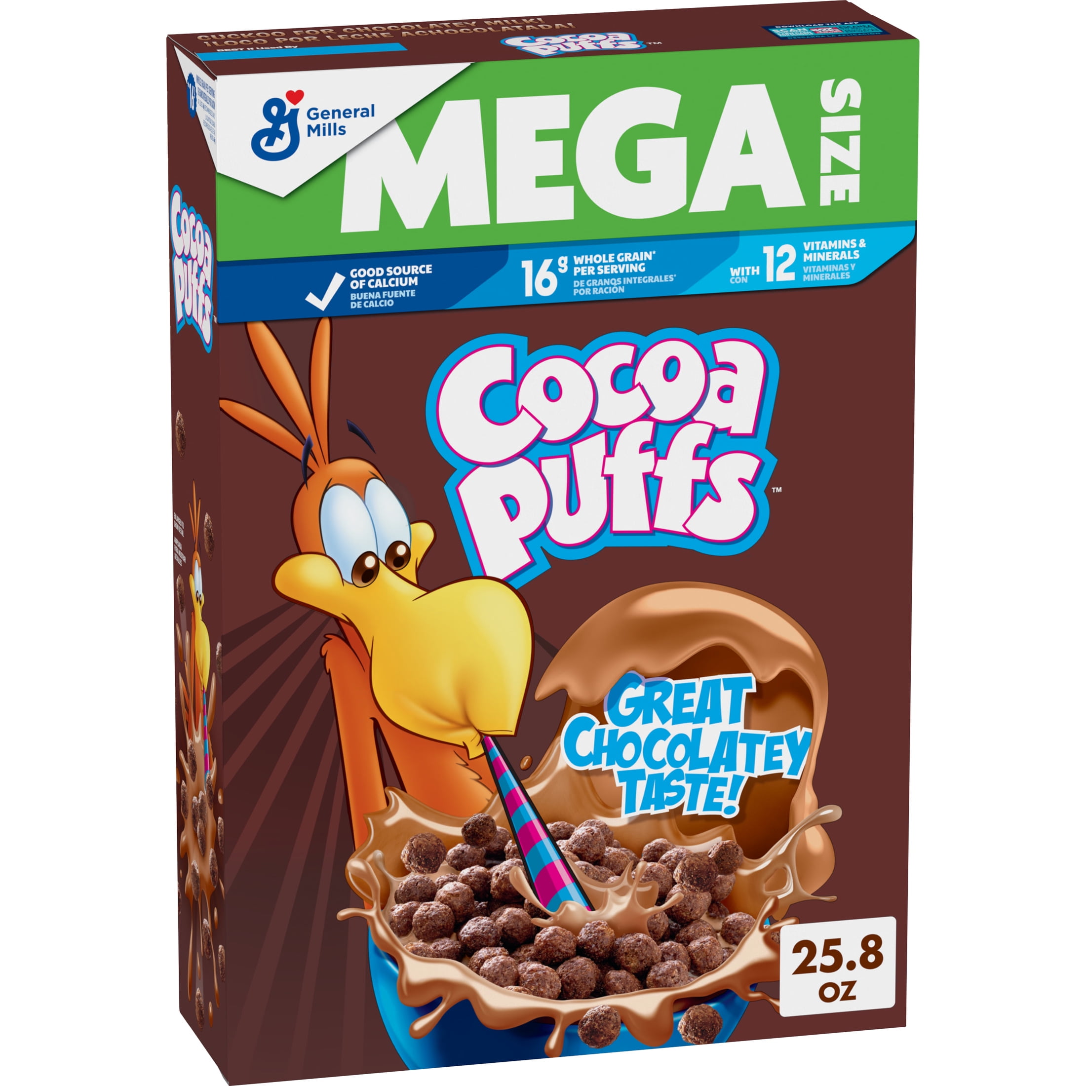 Cocoa Puffs, Chocolatey Breakfast Cereal, Mega Size, 25.8 oz