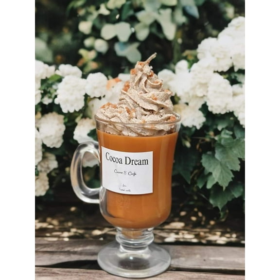 Cocoa and Coffee Scented Homemade Frappe Soy Wax Candle