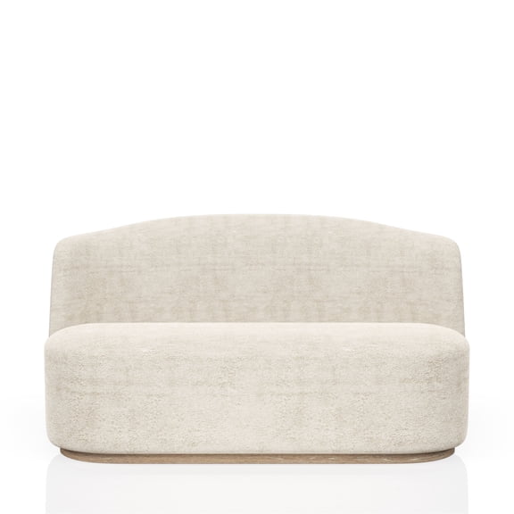 Cocoa and Ivory Banquette | 19" Deep Seating for Leisure | Upholstered Polyester Material | Solves Problem of Shallow Seating