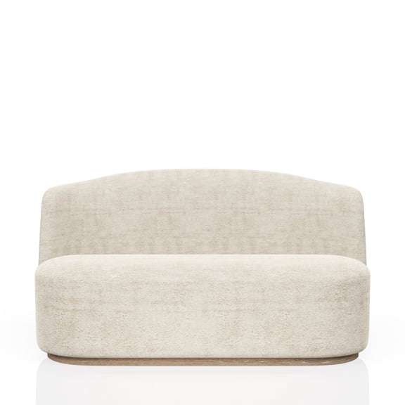 Cocoa and Ivory Banquette / Ideal for Dining Areas / Seats Up to 6 Comfortably