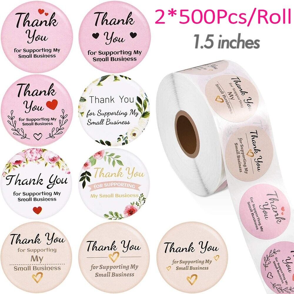 Thank Yoy Stickers Shipping Supplies 3000Pcs 1Inch Thank You Stickers ...
