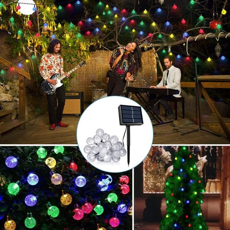 Cocobaby 30 LED 8 Modes Waterproof Outdoor String Fairy Solar Lights Globe Crystal Balls