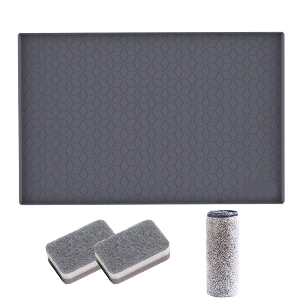 Cocobaby 34" x 22" Under Sink Mats Kitchen Silicone Under Sink Liner Silicone Cabinet Mat