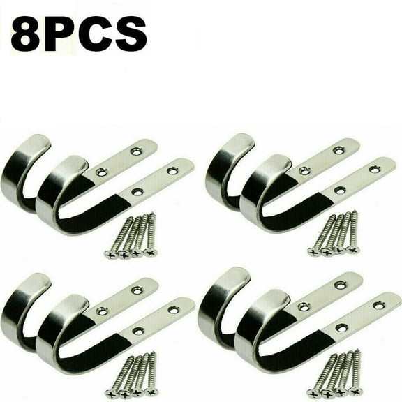 Cocobaby 4Pairs (8Pcs) Gun Racks Rifle Shotgun Hangers Hooks Archery Bow Sword Wall Mount