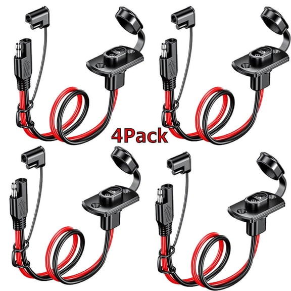Cocobaby 4pcs SAE Quick Connector Harness 1ft 12awg Sae Adapter Male Plug To Female Socke