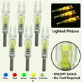 thumbnail image 1 of Cocobaby 6Pcs Automatic LED Lighted Nocks Shooting Archery Arrows 6.2mm Arrow Nock Tail -Yellow, 1 of 5
