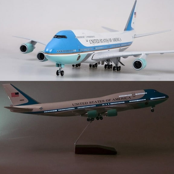 Cocobaby Aircraft Model 1/150 Air Force One Airplane w/ Undercarriage &Voice Control Lamp