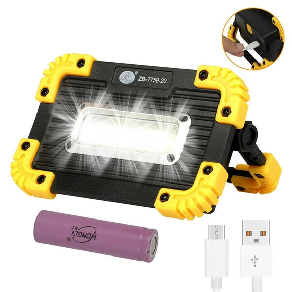 Cocobaby LED+COB Work Light USB Rechargeable Spotlight Floodlight Torch Camping Emergency