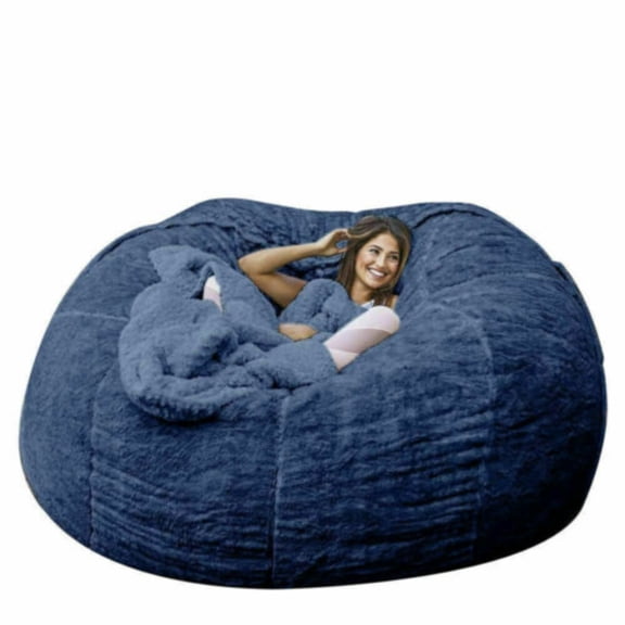 Cocobaby Microsuede 7FT Foam Giant Bean Bag Memory Living Room Chair Lazy Sofa Soft Cover