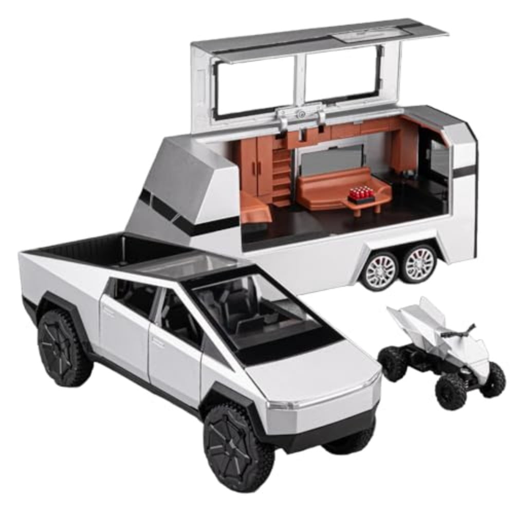 Model Rv Kit Cocobaby Pickup Truck Model Pickup Trailer RV Model Kit with Motorcycle ...