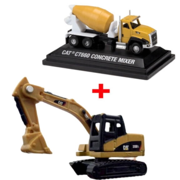 Cocobaby Scale 1/160 Alloy Concrete Mixer Truck / Miniature Excavator Mini DieCast Model
