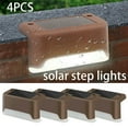thumbnail image 1 of Cocobaby Solar LED Bright Deck Lights Outdoor Garden Patio Railing Decks Path Light,Cool white, 4PCS,Brown, 1 of 9