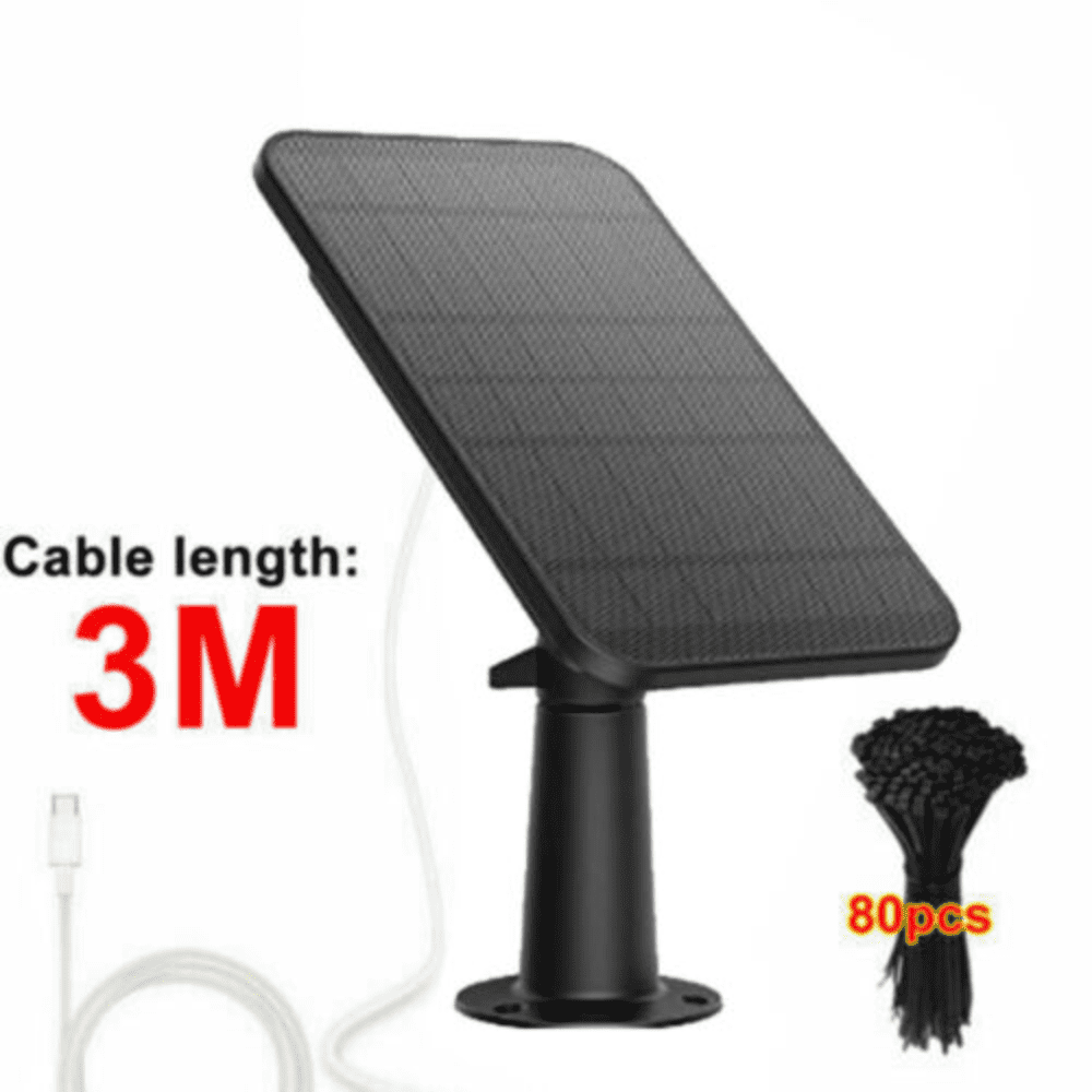 Cocobaby Solar Panel 9.8ft for Eufy Eufycam Cam E/2C/E/2 Pro Wall Mount w/USB Power Cable