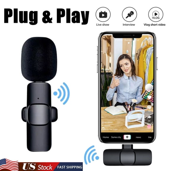 Cocobaby Wireless Lavalier Microphone Mic For iPhone iPad Live Stream YouTube Tiktok
