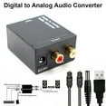 thumbnail image 1 of Cocobaby With Fiber Cable Digital Optical Coax to Analog RCA L/R Audio Converter Adapter, 1 of 12