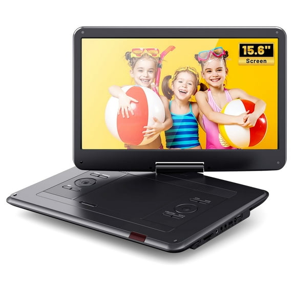 15.5" Portable DVD Player 10.5" HD Swivel Screen, Car DVD Player for Kids, 1080p, Black