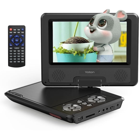 Cocobear 9.5" Portable DVD Player w/ 7.5'' HD, 5H Battery, Car Charger, 720p, Black