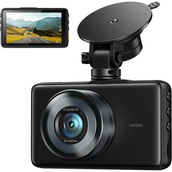 Cocobear Dash Cam 1440P, Night Vision, 3" Screen, 170° Wide Angle, G-Sensor & Loop Recording